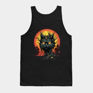 Goth Cat Forest Monster Tank Top